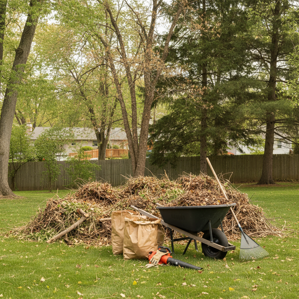 Yard Cleanup - no faces, no text