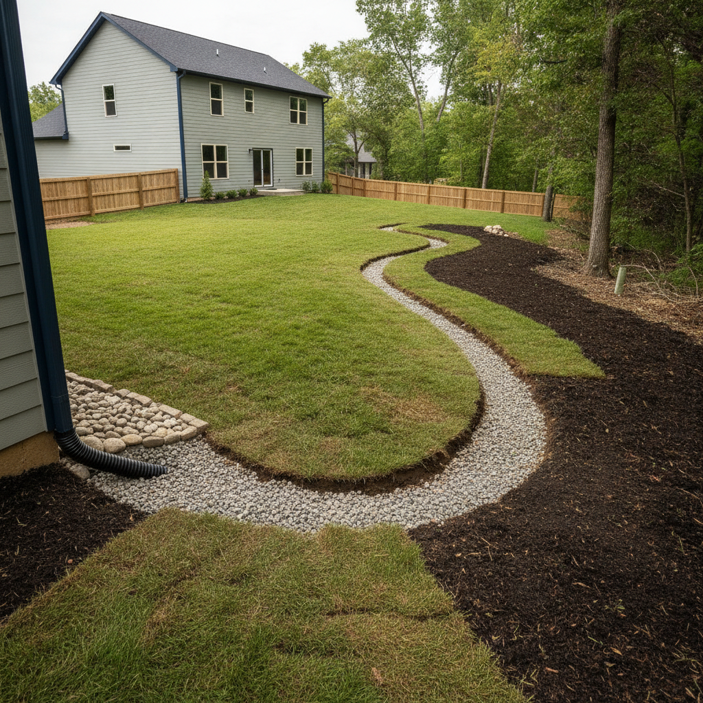 Drainage System Installation - no faces, no text